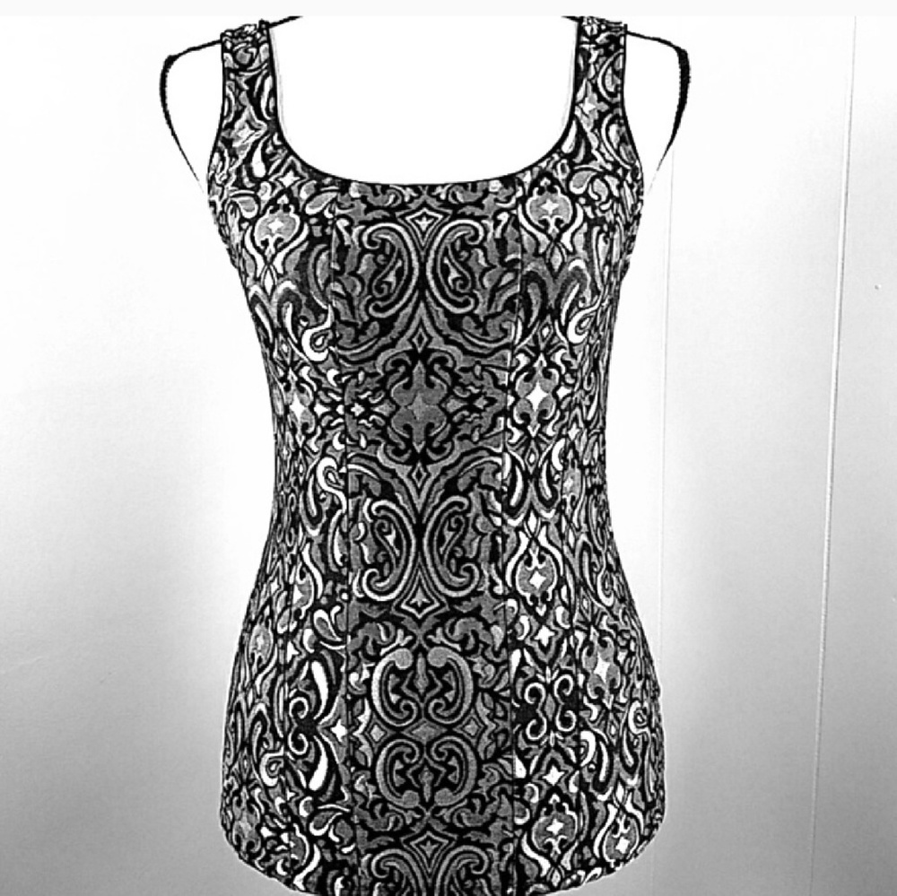 WHBM Cute fitted stretch corset style tank top